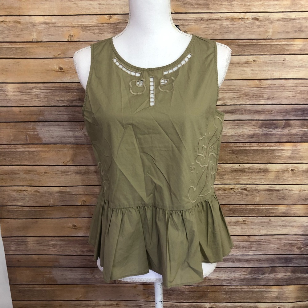 NWT Madwell Olive Peplum Tank